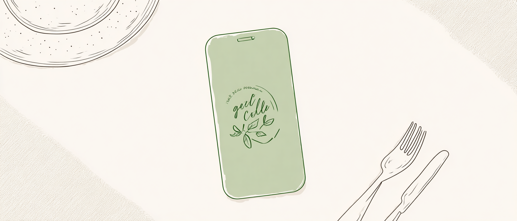 A simple plate next to a smartphone — the Glukky food snap idea.
